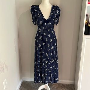 Reformation Floral Print Long Dress Size: M | US 6